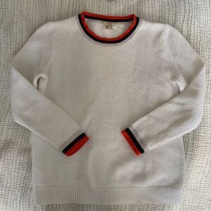 🧡 J. Crew Preppy Varsity Style Open Weave Sweater